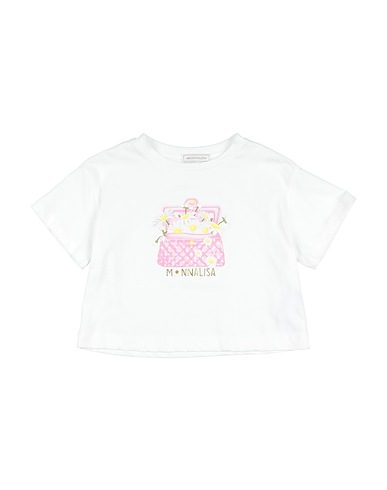 MONNALISA T-shirt White 100% Cotton