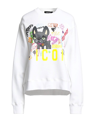 DSQUARED2 Sweatshirt White 100% Cotton, Elastane