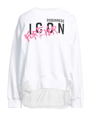 DSQUARED2 Sweatshirt White 100% Cotton, Elastane