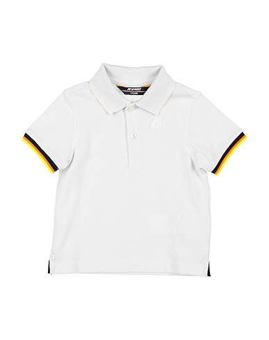 K-WAY Polo Bianco 95% Cotone, 5% Elastan