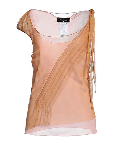 DSQUARED2 Top Cammello 84% Seta, 16% Poliammide