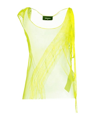 DSQUARED2 Top Lime green 84% Silk, 16% Polyamide