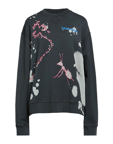 DSQUARED2 Sweatshirt Black 100% Cotton, Elastane