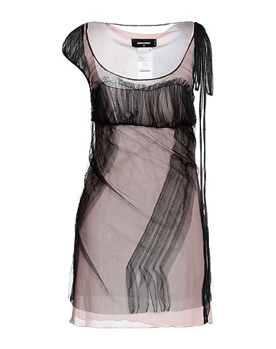 DSQUARED2 Vestito corto Nero 84% Seta, 16% Poliammide