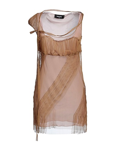DSQUARED2 Short dress Camel 84% Silk, 16% Polyamide