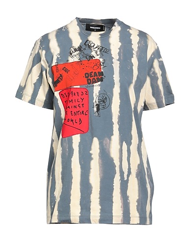 DSQUARED2 T-shirt Pastel blue 100% Cotton, Polyester