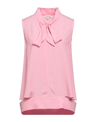 HER SHIRT HER DRESS Shirts & blouses with bow Pink 70% Viscose, 30% Silk