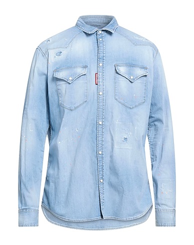 DSQUARED2 Camicia di jeans Blu 98% Cotone, 2% Elastan