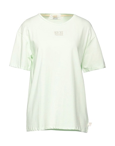 YES ZEE by ESSENZA Basic T-Shirt Light green 95% Cotton, 5% Elastane