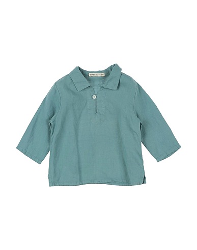 BABE & TESS Solid colour shirt Pastel blue 100% Linen