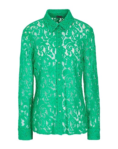 8 by YOOX Camicie e bluse in pizzo LACE CHEMISIER
 Verde 43% Viscosa, 37% Cotone, 20% Poliammide
