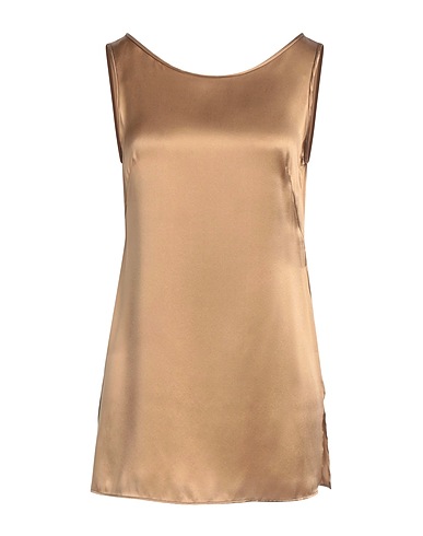 ELEVENTY Top Cammello 100% Seta