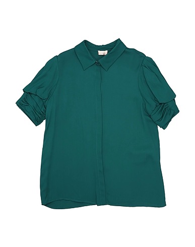ELISABETTA FRANCHI Solid color shirts & blouses Dark green 100% Viscose
