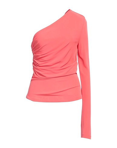 DSQUARED2 One-shoulder top Coral 100% Viscose