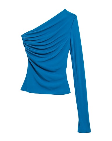 DSQUARED2 One-shoulder top Deep teal 100% Viscose
