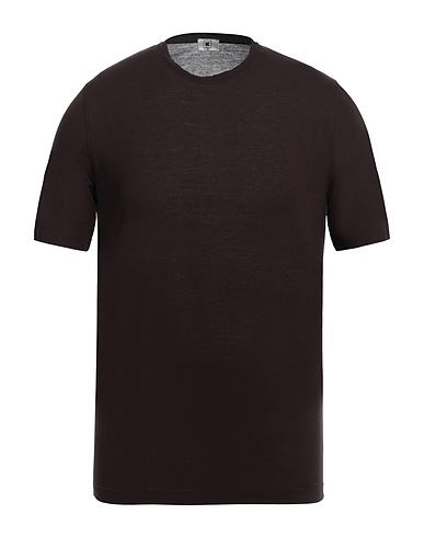 KIRED Basic T-Shirt Dark brown 100% Cotton
