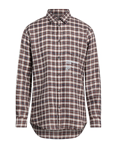 DSQUARED2 Kariertes Hemd Braun 100% Leinen