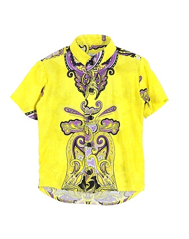 BRIAN RUSH Patterned shirt Yellow 100% Viscose