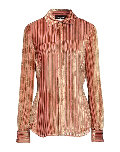 DSQUARED2 Striped shirt Antique rose 70% Viscose, 30% Silk