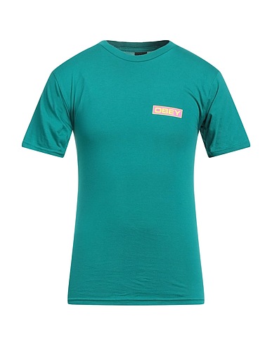OBEY T-shirt Verde smeraldo 100% Cotone