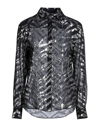 JOHN RICHMOND Patterned shirts & blouses Black 82% Silk, 18% Polyester