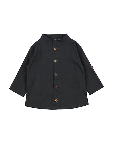 MINIMU' Solid colour shirt Charcoal 100% Cotton