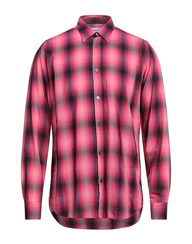 DEPARTMENT 5 Checked shirt Fuchsia 62% Acetate, 38% Cotton