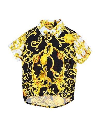 BRIAN RUSH Patterned shirt Yellow 100% Viscose