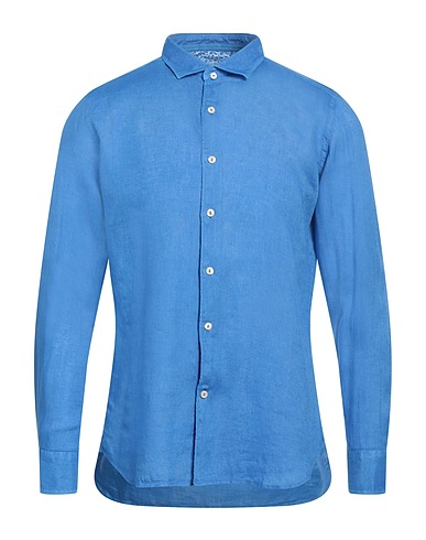TINTORIA MATTEI 954 Linen shirt Azure 100% Linen, Cotton