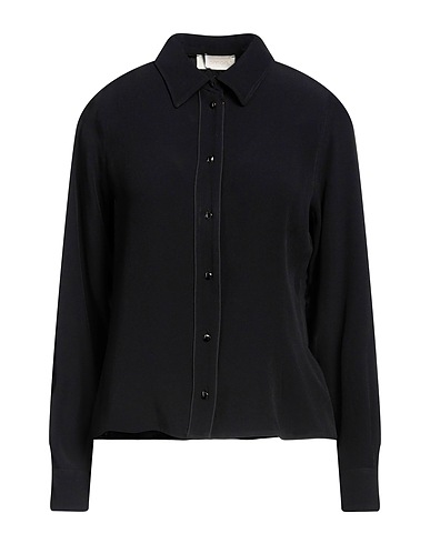 MOMONÍ Solid color shirts & blouses Black 68% Acetate, 32% Viscose