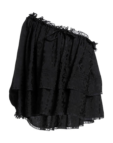 ZADIG&VOLTAIRE One-Shoulder-Top Schwarz 100% Seide, Polyamid, Elastan