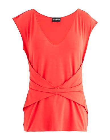 EMPORIO ARMANI T-shirt Red 96% Viscose, 4% Elastane