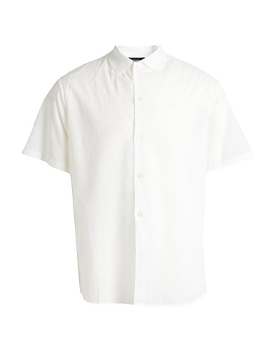 EMPORIO ARMANI Solid color shirt White 100% Cotton