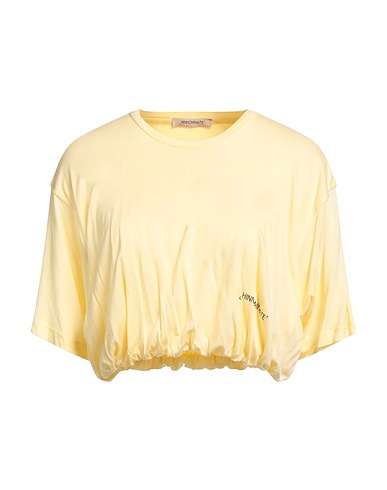 HINNOMINATE Crop top Pastel yellow 100% Modal