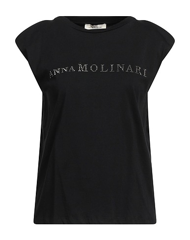 ANNA MOLINARI T-shirt Black 100% Cotton