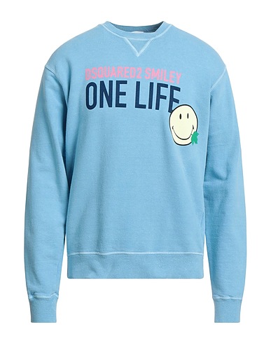 DSQUARED2 Sweatshirt Azurblau 100% Baumwolle, Elastan