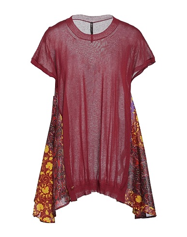 MANILA GRACE Sweater Burgundy 84% Viscose, 16% Polyamide, Cotton, Silk