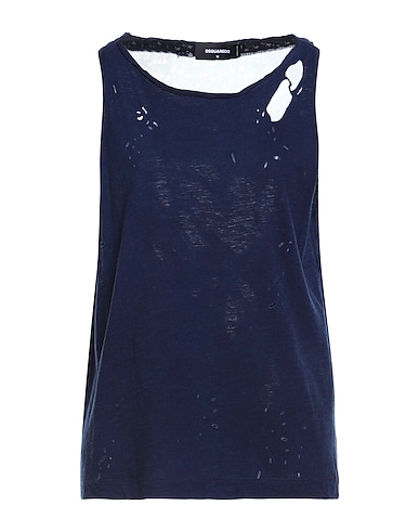 DSQUARED2 Top Midnight blue 88% Cotton, 12% Viscose, Silk