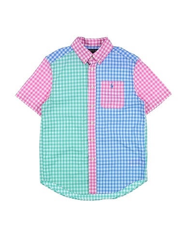 POLO RALPH LAUREN Patterned shirt  Poplin Short-Sleeve Fun Shirt 
 Green 100% Cotton