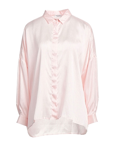 PESERICO Striped shirt Pink 88% Viscose, 12% Silk