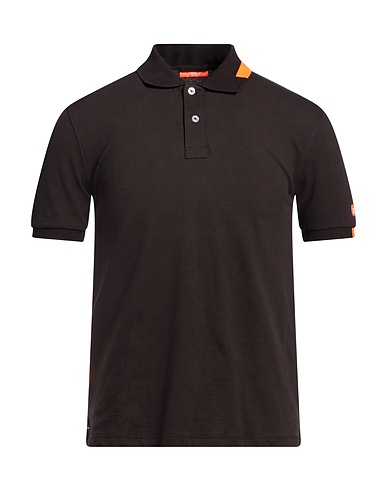 SUNS BOARDS Polo shirt Chocolate brown 95% Cotton, 5% Elastane