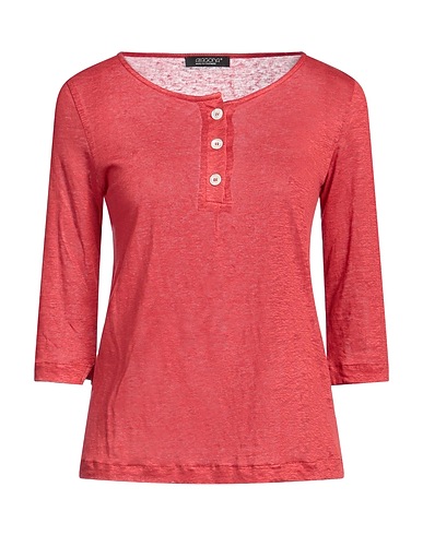 ARAGONA T-shirt Mattone 100% Lino