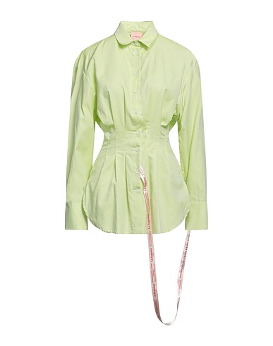LA SEMAINE Paris Solid colour shirts & blouses Light green 100% Cotton