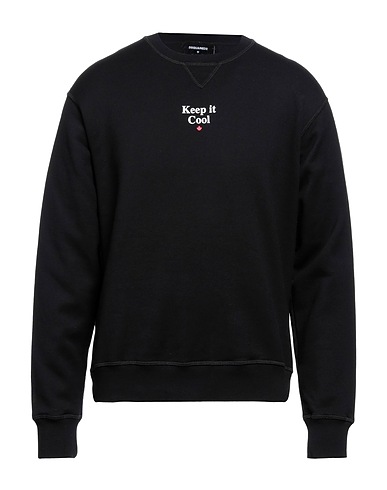 DSQUARED2 Sweatshirt Black 100% Cotton, Elastane