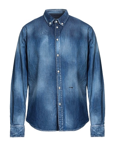DSQUARED2 Denim shirt Blue 98% Cotton, 2% Elastane