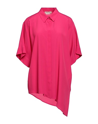 ANNA MOLINARI Solid colour shirts & blouses Fuchsia 85% Acetate, 15% Silk