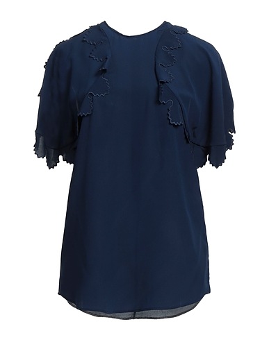 STELLA McCARTNEY Silk top Midnight blue 100% Silk, Polyester