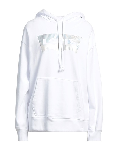 LEVI'S Hooded track jacket  White 100% Cotton