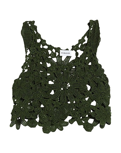 P.A.R.O.S.H. Crop top Military green 100% Cotton