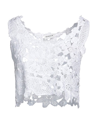 P.A.R.O.S.H. Crop top White 100% Cotton